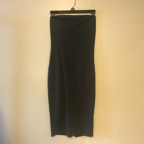 Zalora Grey Bodycon Strapless Dress - Picture 3 of 5